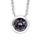 CRYSTALP - round solitaire pendant12mm 42+5cm - CRYSTAL UNTERBERGER