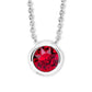 CRYSTALP - round solitaire pendant12mm 42+5cm - CRYSTAL UNTERBERGER