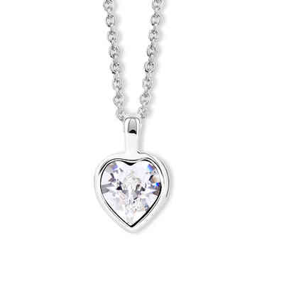 CRYSTALP - honey heart pendant  11mm 42+5cm - CRYSTAL UNTERBERGER