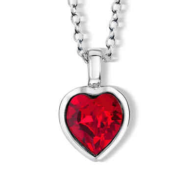 CRYSTALP - honey heart pendant  11mm 42+5cm - CRYSTAL UNTERBERGER