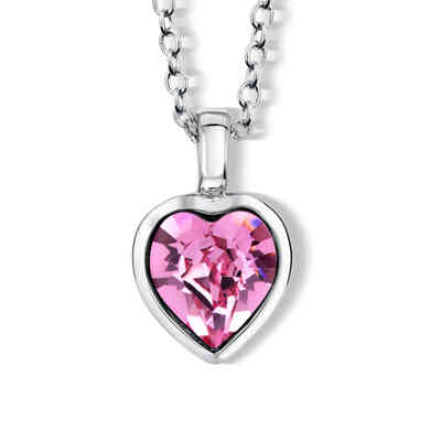 CRYSTALP - honey heart pendant  11mm 42+5cm - CRYSTAL UNTERBERGER