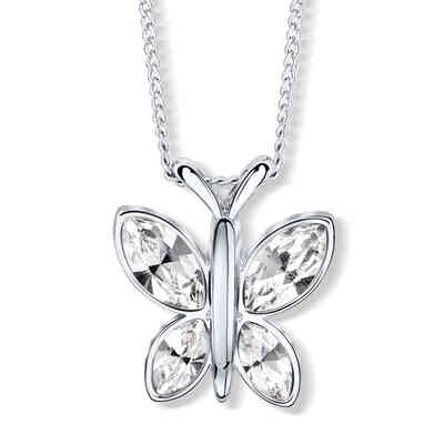 CRYSTALP - sweet butterfly pendant17mm 42cm - CRYSTAL UNTERBERGER