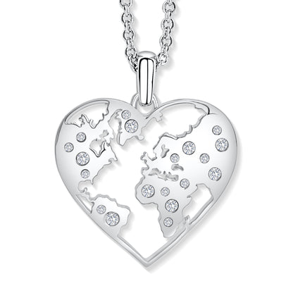 Earth Heart Anhänger mit Kette Produktfoto