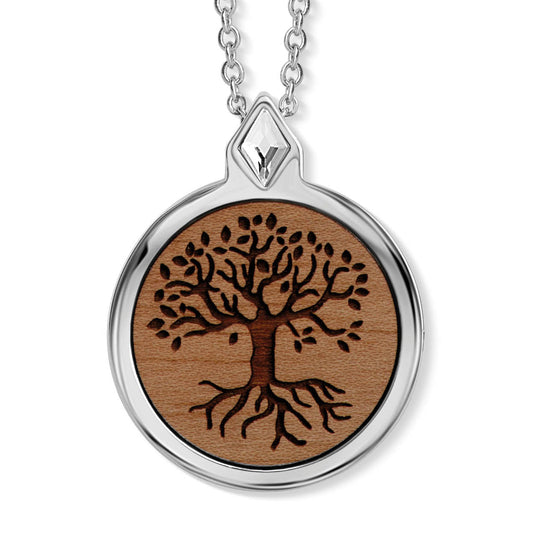CRYSTALP - Wooden Tree Of Life Anhänger mit Kette - CRYSTAL UNTERBERGER