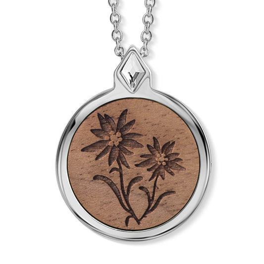 Edelweiss Flower Anhänger mit Kette Produktfoto