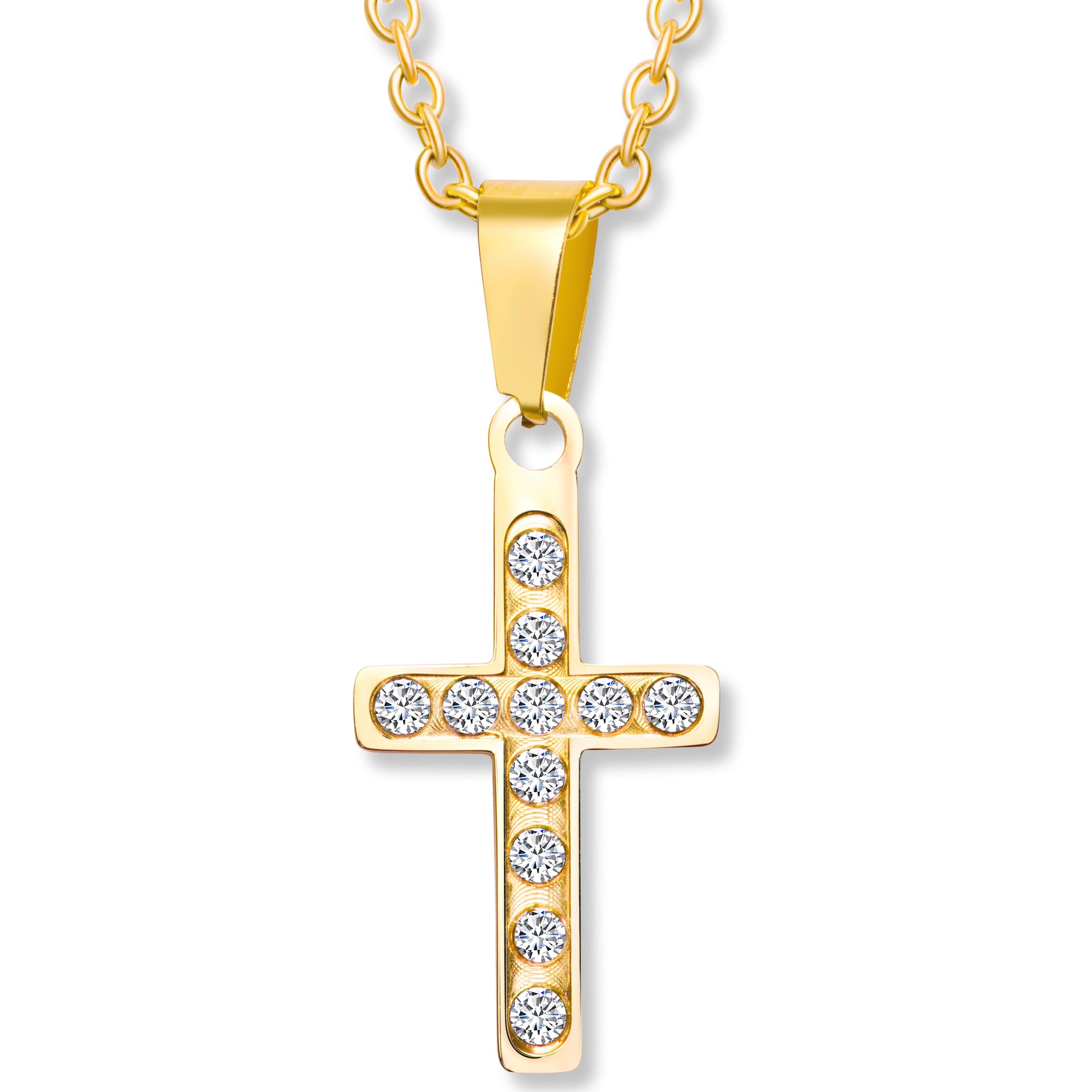 Small Cross Anhänger mit Kette Produktfoto