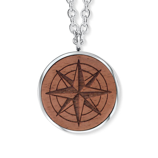 Compass Anhänger mit Kette Produktfoto