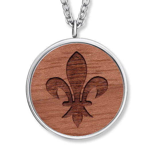 Wooden Lily Anhänger mit Kette Produktfoto