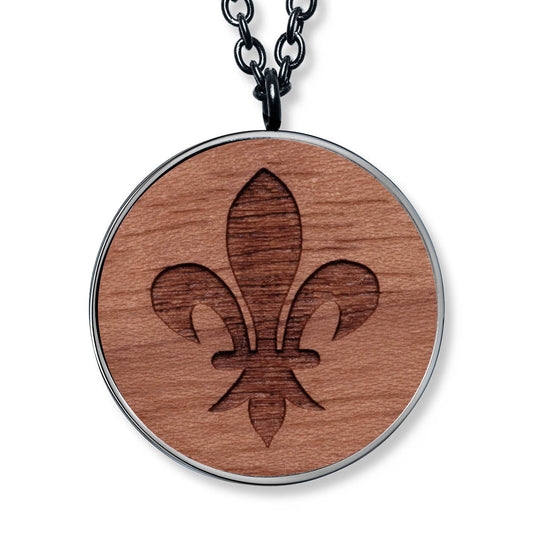 Wooden Lily Anhänger mit Kette Produktfoto