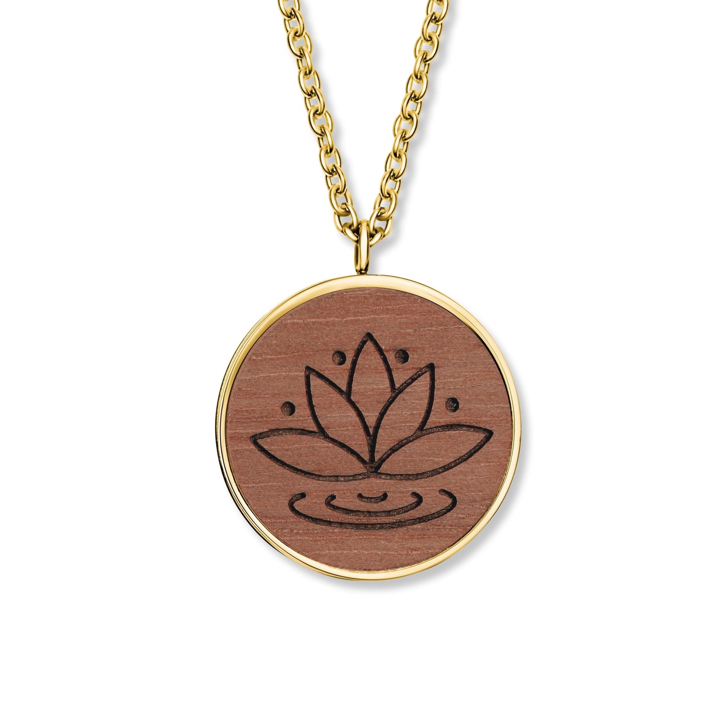 CRYSTALP - Wooden Lotus Pendant - CRYSTAL UNTERBERGER