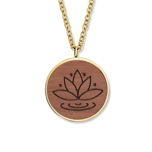 CRYSTALP - Wooden Lotus Pendant - CRYSTAL UNTERBERGER