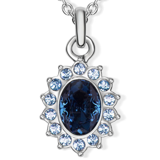 Beatrix Oval Anhänger mit Kette Produktfoto