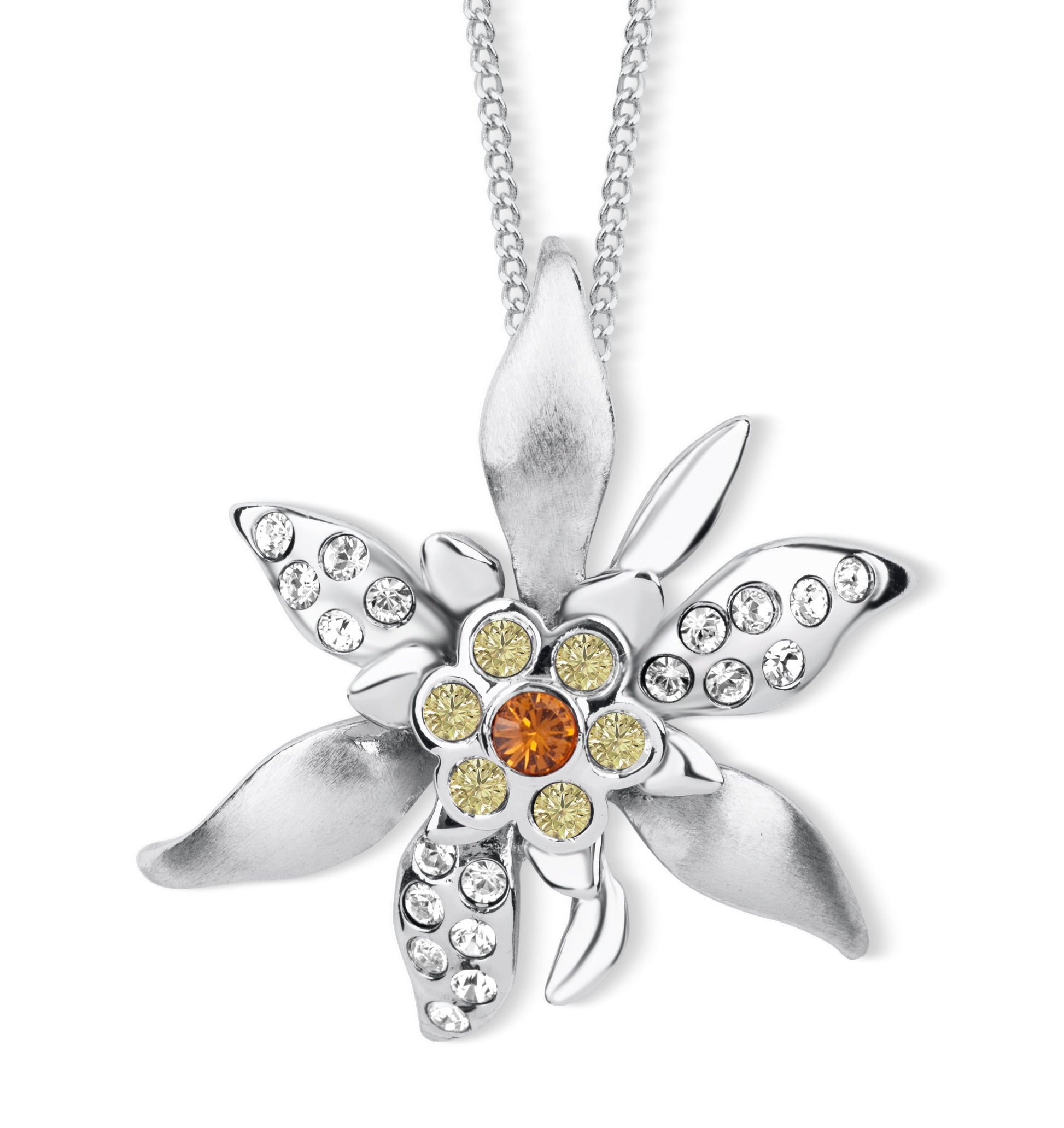 Edelweiss Anhänger mit Kette Produktfoto