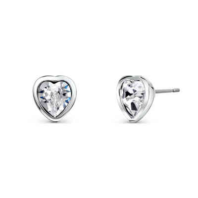 CRYSTALP - honey heart earrings  9mm - CRYSTAL UNTERBERGER