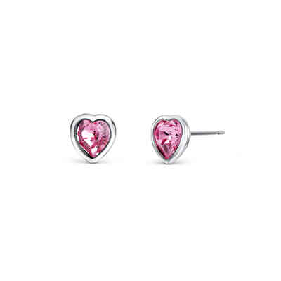 CRYSTALP - honey heart earrings  9mm - CRYSTAL UNTERBERGER