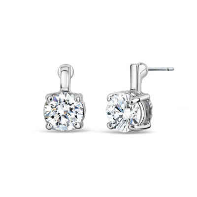 CRYSTALP - straight simplicity earrings  12mm - CRYSTAL UNTERBERGER