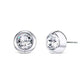 CRYSTALP - round solitaire small earrings  9mm - CRYSTAL UNTERBERGER