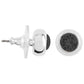 CRYSTALP - round solitaire small earrings  9mm - CRYSTAL UNTERBERGER