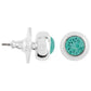 CRYSTALP - round solitaire small earrings  9mm - CRYSTAL UNTERBERGER