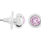 CRYSTALP - round solitaire small earrings  9mm - CRYSTAL UNTERBERGER