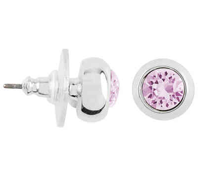 CRYSTALP - round solitaire small earrings  9mm - CRYSTAL UNTERBERGER