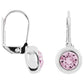 CRYSTALP - round solitaire hangingearrings  9mm - CRYSTAL UNTERBERGER
