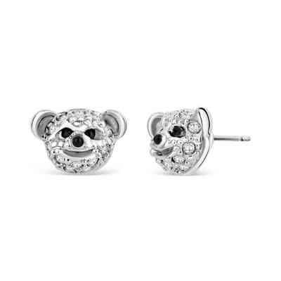 CRYSTALP - happy teddy earrings  10mm - CRYSTAL UNTERBERGER