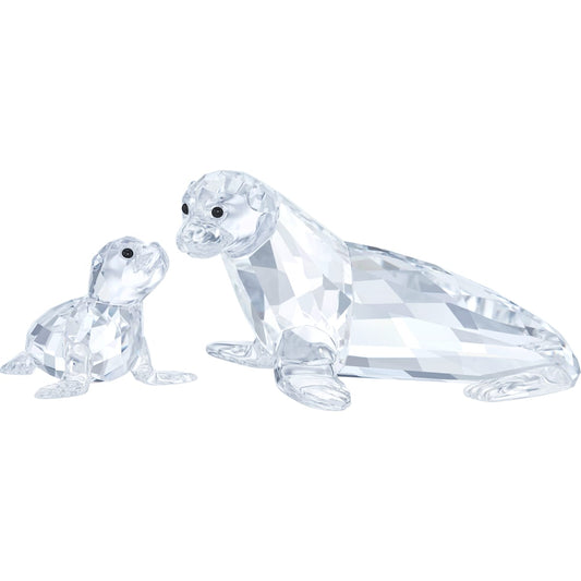 Swarovski - SEELOEWENMUTTER MIT BABY - CRYSTAL UNTERBERGER