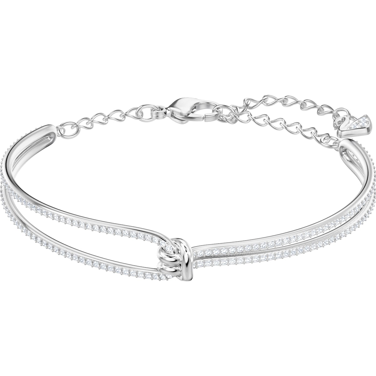 Swarovski - Lifelong Armreif- Knoten- Weiss- Rosegold-Legierung - CRYSTAL UNTERBERGER