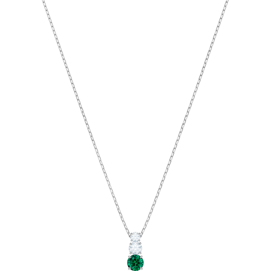 Swarovski - Attract Trilogy Anhänger Rund, Grün, Rhodiniert - CRYSTAL UNTERBERGER