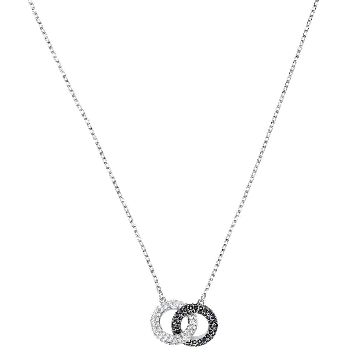 STONE:NECKLACE DOUBLE JET/CRY/RHS