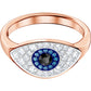 SWA SYMBOL:RING EVIL EYE DMUL/ROS 50