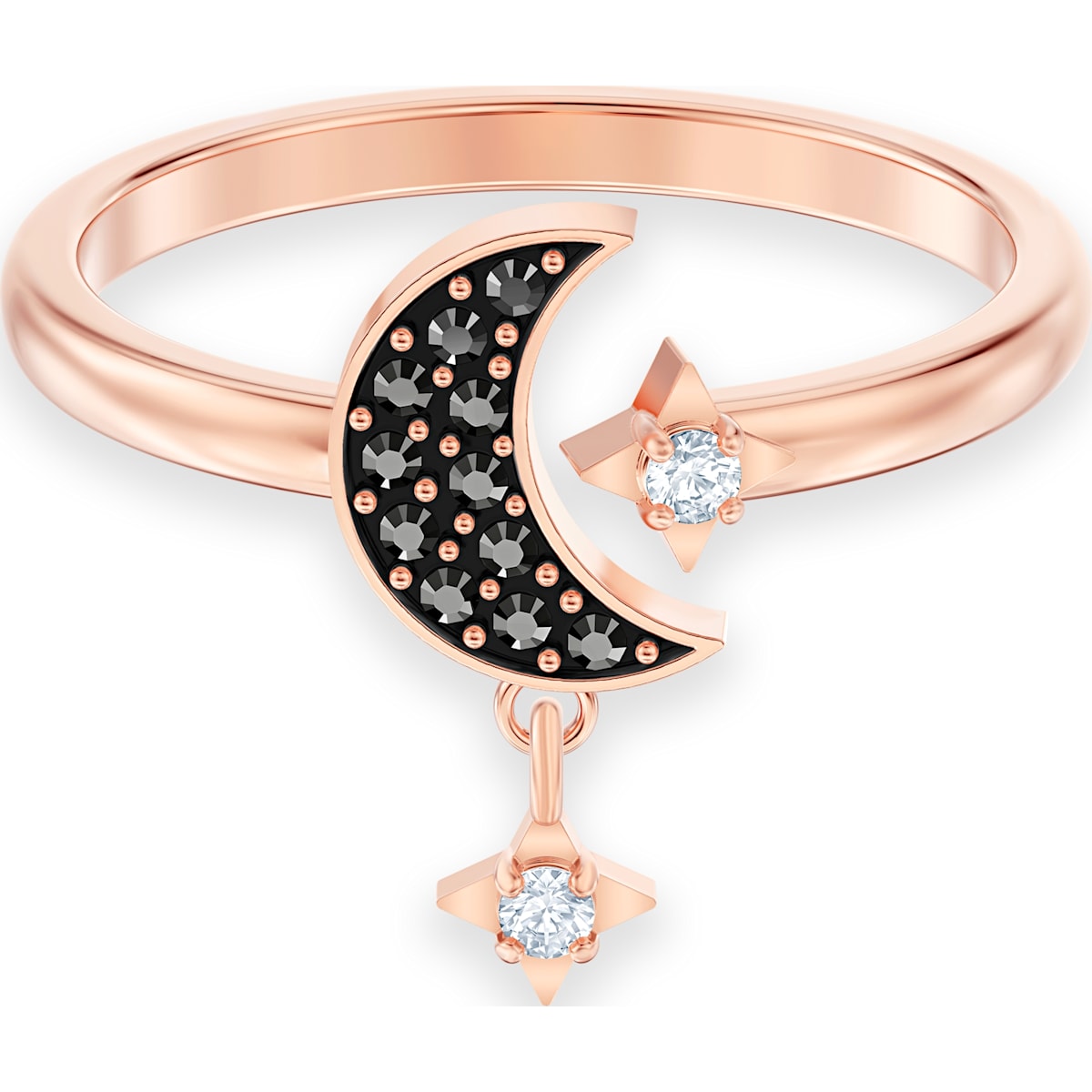 SWA SYMBOL:RING OP MOON JET/CRY/ROS 50