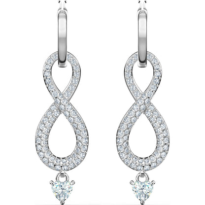 Swarovski - Swarovski Infinity Ohrringe- Unendlichkeit- Weiss- Rosegold-Legierung - CRYSTAL UNTERBERGER
