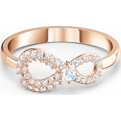 Swarovski - Swarovski Infinity Ring- Unendlichkeit- Weiss- Rhodiniert - CRYSTAL UNTERBERGER