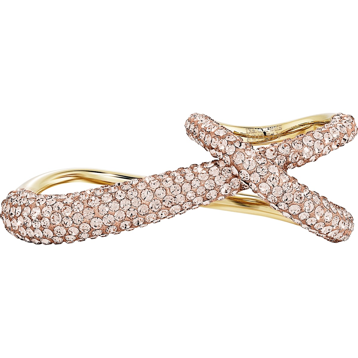 Swarovski - Tigris Doppelring- Rosa- Goldlegierung - CRYSTAL UNTERBERGER