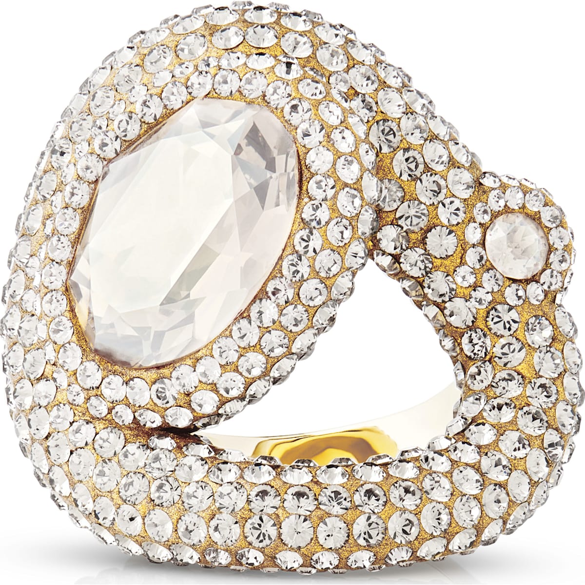 Swarovski - Tigris Ring- weiss- vergoldet - CRYSTAL UNTERBERGER
