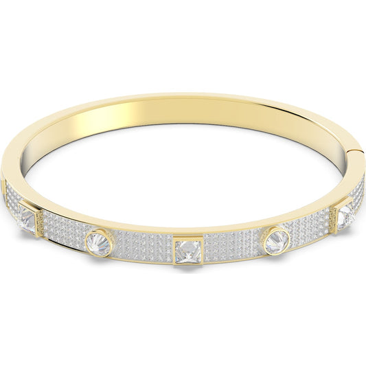 Swarovski - Thrilling Deluxe Armreif Weiß, Goldlegierungsschicht - CRYSTAL UNTERBERGER