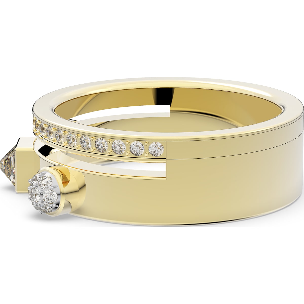Swarovski - Thrilling Ring Weiß, Goldlegierungsschicht - CRYSTAL UNTERBERGER
