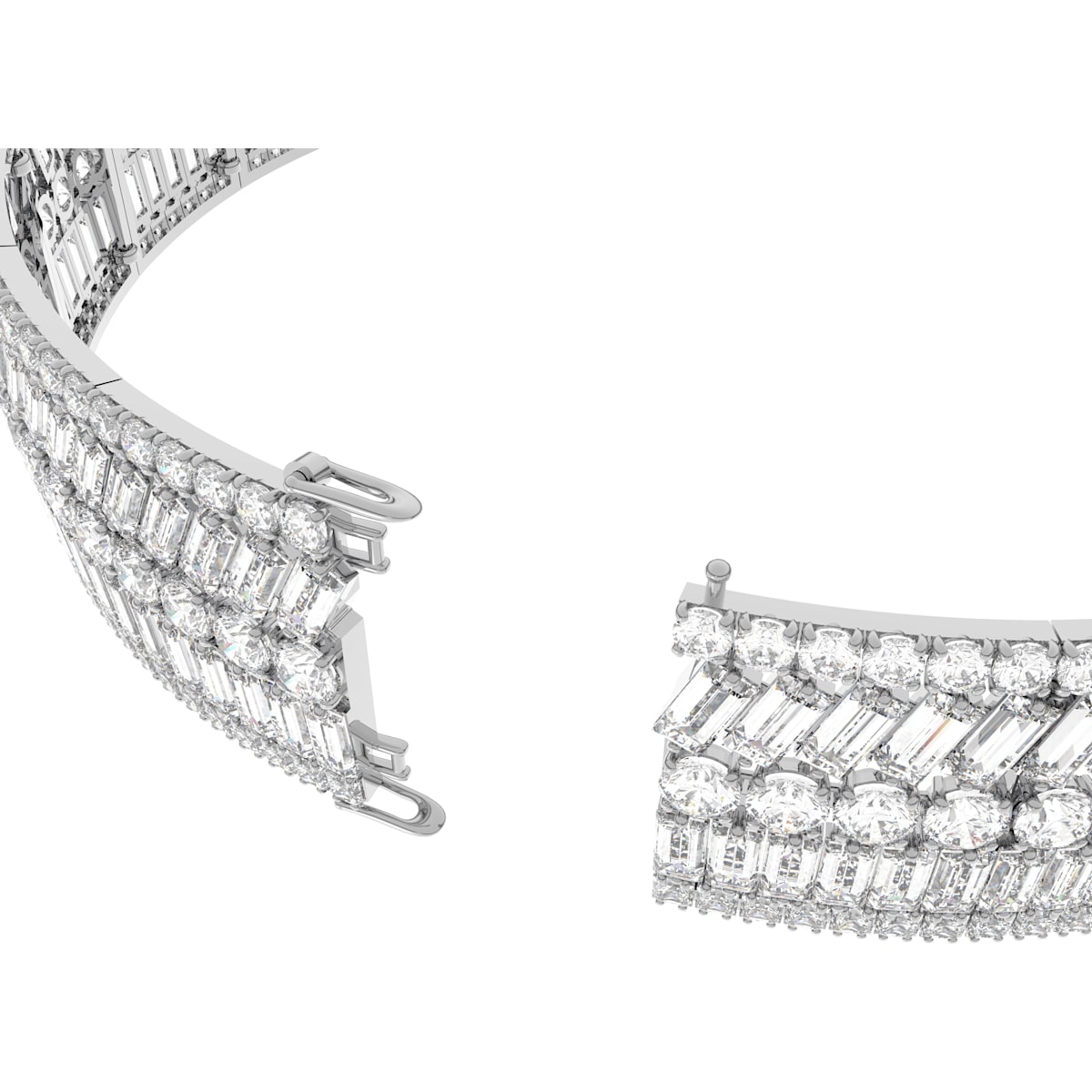 HYPERBOLA:CHOKER L ROWS WHITE/RHS
