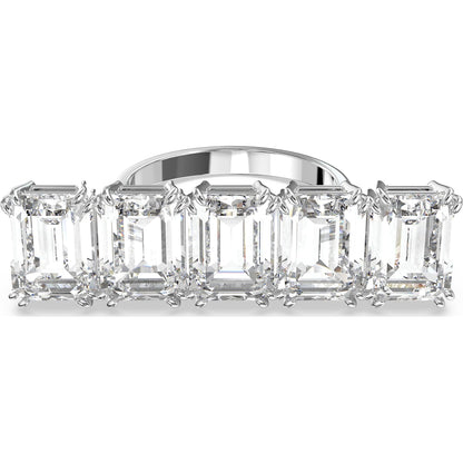 Swarovski - Millenia Cocktail Ring Weiss, Rhodiniert - CRYSTAL UNTERBERGER