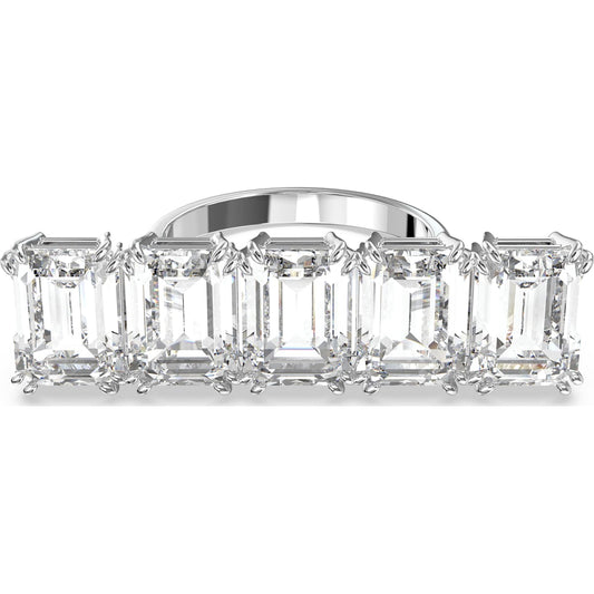 Swarovski - Millenia Cocktail Ring Weiss, Rhodiniert - CRYSTAL UNTERBERGER