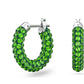 Swarovski - Tigris Creolen- Mehrfarbig- Rhodiniert - CRYSTAL UNTERBERGER