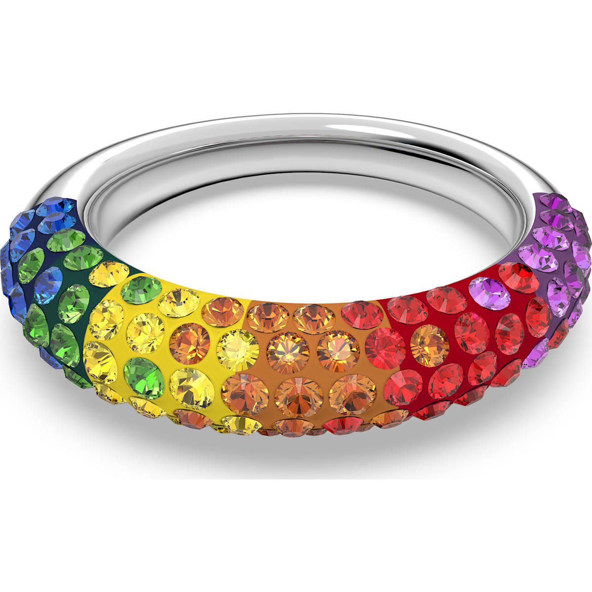 Swarovski - Tigris Ring- Asymmetrisch- Set- Mehrfarbig- Rhodiniert - CRYSTAL UNTERBERGER
