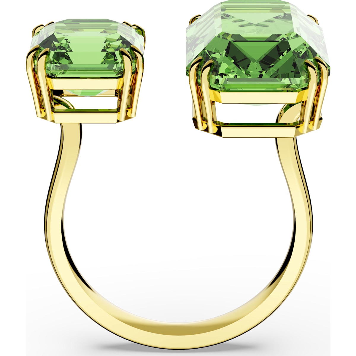 Swarovski - Millenia Cocktailring Oktagon-Schliff, Grün, Goldlegierungsschicht - CRYSTAL UNTERBERGER
