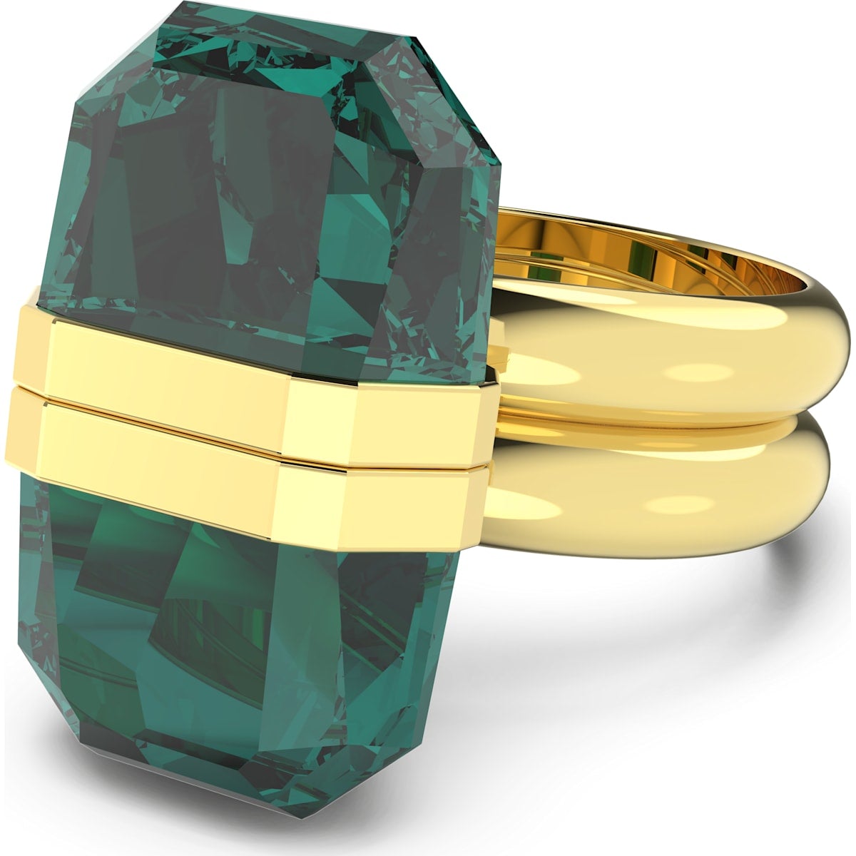 Swarovski - Lucent Ring Magnetisch, Grün, Goldlegierungsschicht - CRYSTAL UNTERBERGER
