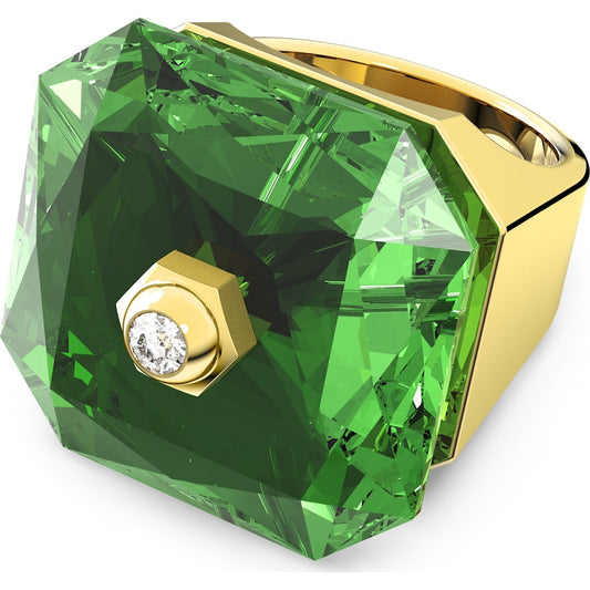 Swarovski - Numina Ring, Kristall im Oktagon-Schliff, Grün, Goldlegierungsschicht - CRYSTAL UNTERBERGER