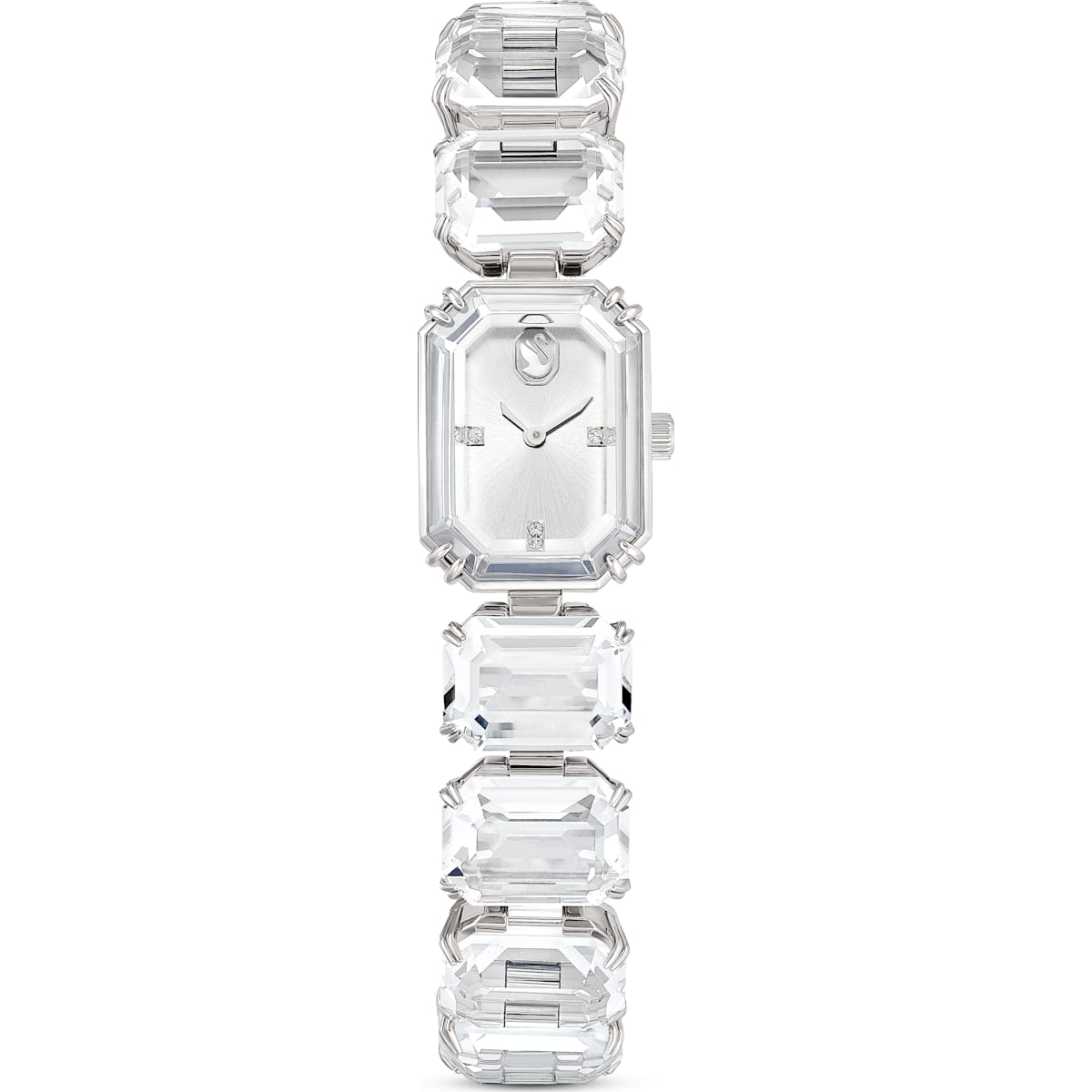 Swarovski - Uhr Armband im Oktagon-Schliff, Weiß, Edelstahl - CRYSTAL UNTERBERGER