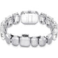 Swarovski - Uhr Armband im Oktagon-Schliff, Weiß, Edelstahl - CRYSTAL UNTERBERGER