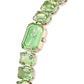 Swarovski - Uhr Armband im Oktagon-Schliff, Grün, Champagne-vergoldetes Finish - CRYSTAL UNTERBERGER
